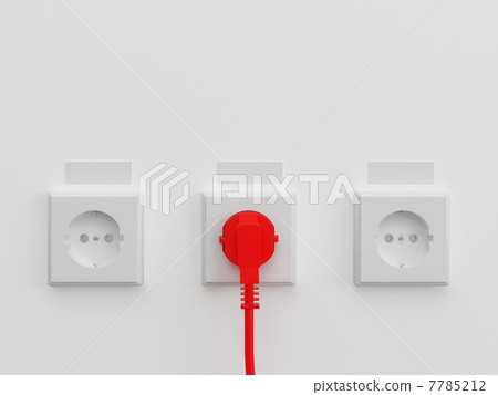 One red electric cable 7785212