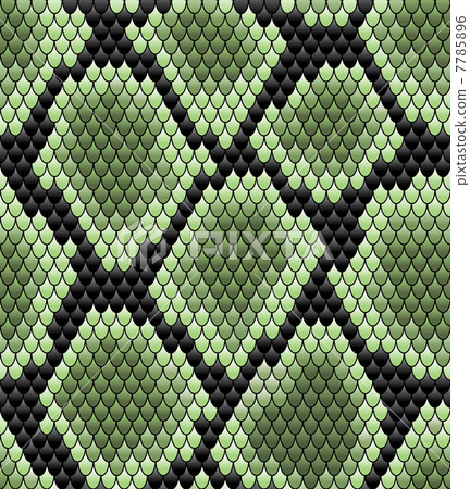 Green seamless snake skin pattern 7785896