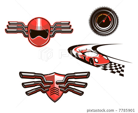 Elements and symbols of racing sport 7785901