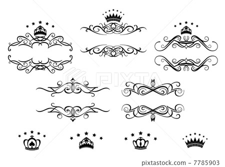 Retro frames set with royal crowns 7785903