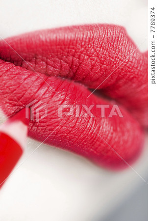 Lips make up. Very shallow depth of field. 7789374