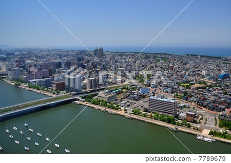 Shinano river and Niigatajima Town Shinano river and Niigatajima Town 7789679