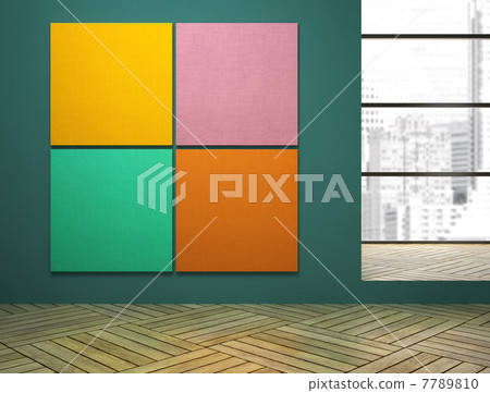 empty room with art on the wall 7789810