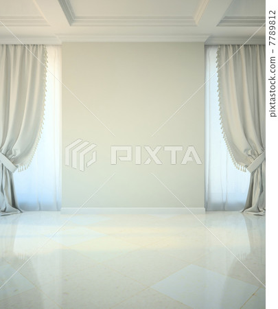 Empty room in classic style 7789812