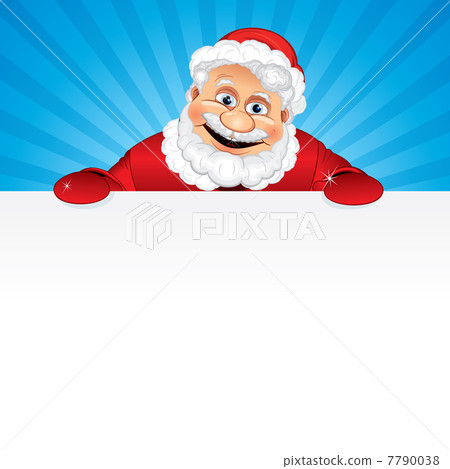 Cartoon Santa Claus with Sign - Stock Illustration [7790038] - PIXTA