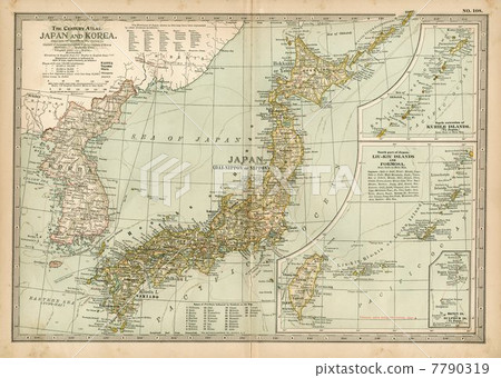 The early 20 th century old map "Japan" 7790319