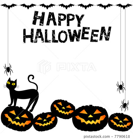 Halloween frame white - Stock Illustration [7790618] - PIXTA
