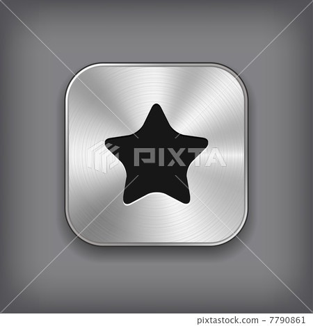 Star icon - vector metal app button 7790861