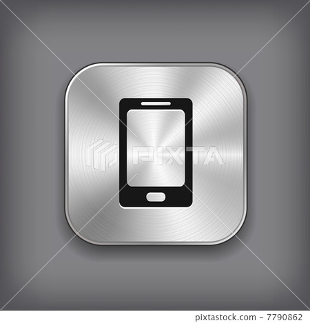 Phone icon - vector metal app button Phone icon - vector metal app button 7790862