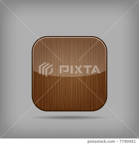Vector wooden button Vector wooden button 7790981