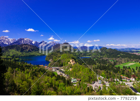Scenery of Hohenschwangau from the Neuschwanstein castle 7792259