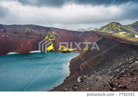 Ljotipollur crater lake, Landmannalaugar, Iceland 7792581
