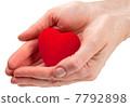 Heart symbol in woman hands. 7792898