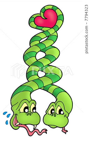 Snakes in love - Stock Illustration [7794323] - PIXTA