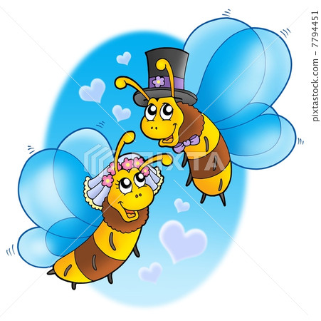 Honey bees wedding on sky 7794451