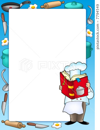 Frame with chef and book Frame with chef and book 7794549