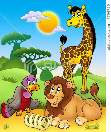 Group of various African animals 3 Group of various African animals 3 7794729