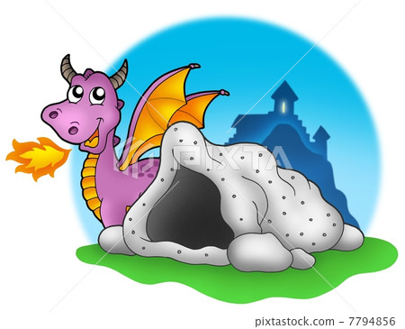 Purple dragon with cave Purple dragon with cave 7794856