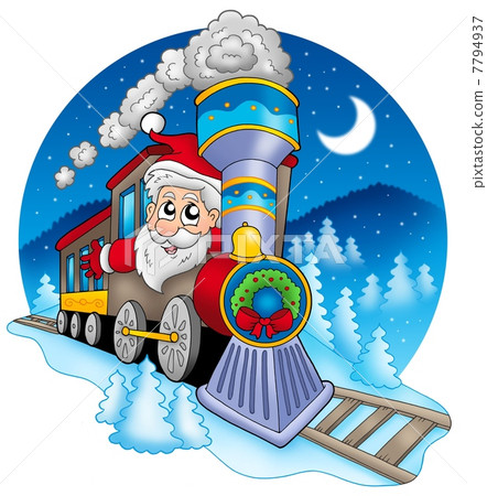 Santa Claus in train 7794937