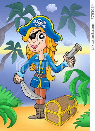 Red hair pirate woman Red hair pirate woman 7795024