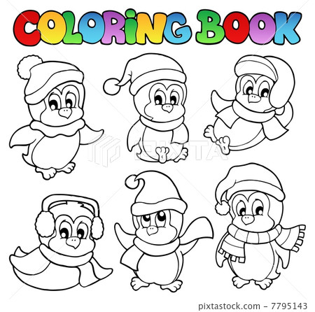 Coloring book cute penguins 3 7795143