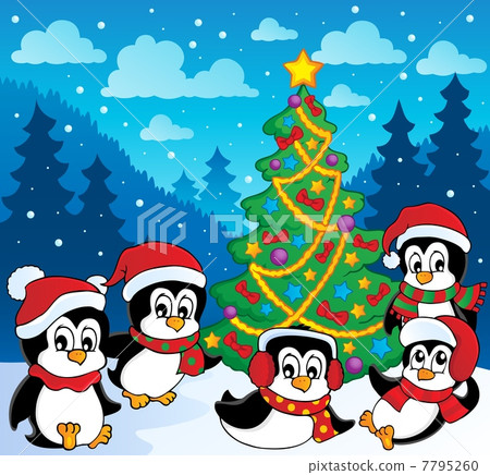 Winter theme with penguins 3 Winter theme with penguins 3 7795260