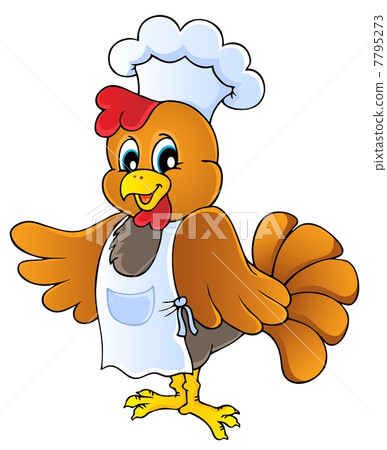 Cartoon chicken chef-插圖素材 [7795273] - PIXTA圖庫