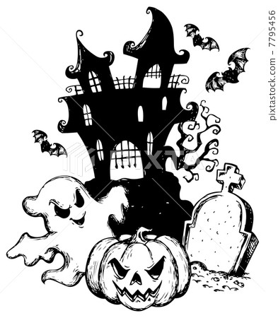 Halloween theme drawing 1 7795456