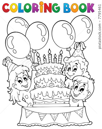 Coloring book kids party theme 2 Coloring book kids party theme 2 7795461