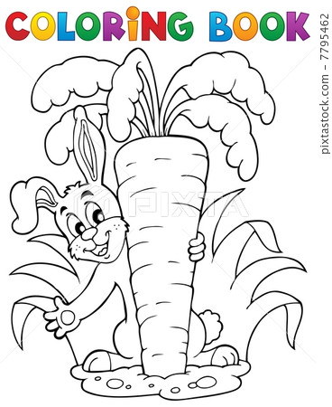 Coloring book rabbit theme 1 7795462