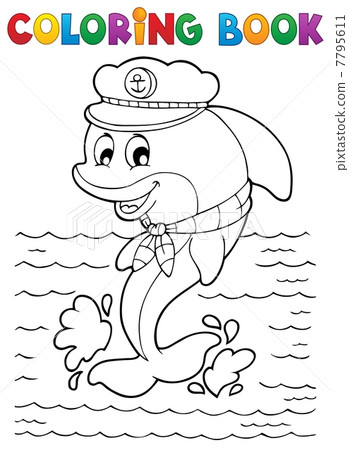 Coloring book dolphin theme 1 Coloring book dolphin theme 1 7795611