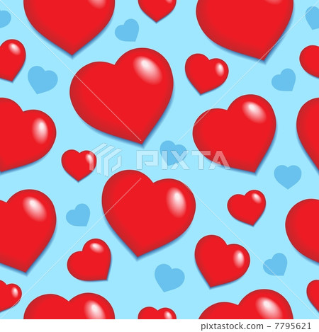 Seamless background with hearts 1 7795621