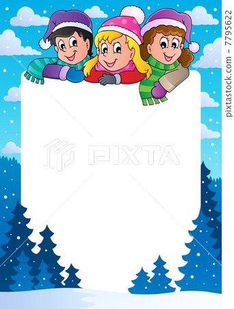 Winter theme frame 1 7795622