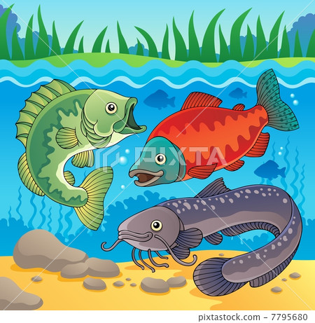 Freshwater fish theme image 3 7795680