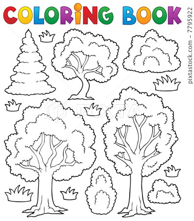Coloring book tree theme 1 Coloring book tree theme 1 7795922