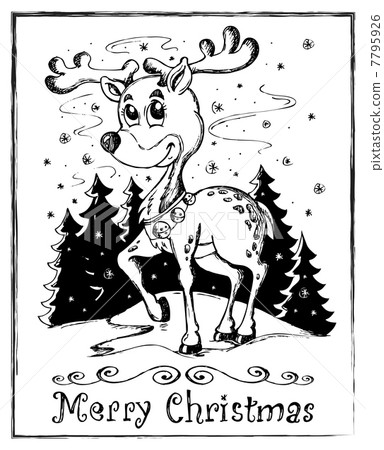 Reindeer theme drawing 1 Reindeer theme drawing 1 7795926