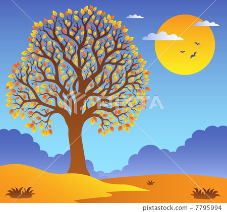 Scenery with leafy tree 2 7795994