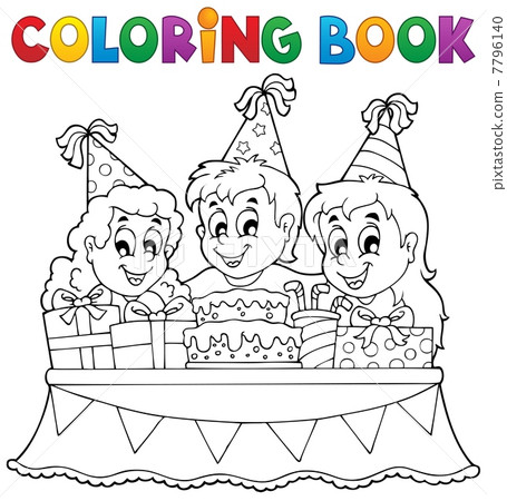 Coloring book kids party theme 1 Coloring book kids party theme 1 7796140