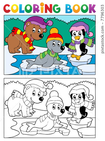 Coloring book winter topic 5 7796303
