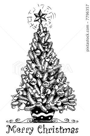 Christmas tree stylized drawing 1 Christmas tree stylized drawing 1 7796357