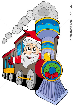 Santa Claus on train Santa Claus on train 7796563