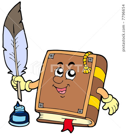 Old book writing with feather Old book writing with feather 7796654