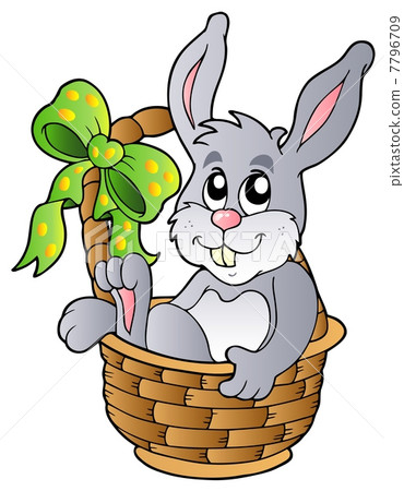 Easter bunny in basket 7796709