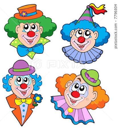 Clowns head collection 7796804