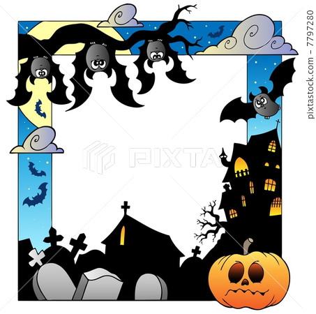 Frame with Halloween topic 5 7797280