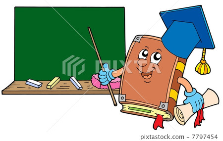 Book teacher with blackboard Book teacher with blackboard 7797454