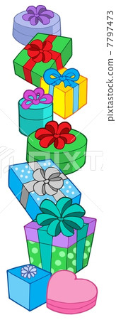 Pile of various colors gifts Pile of various colors gifts 7797473