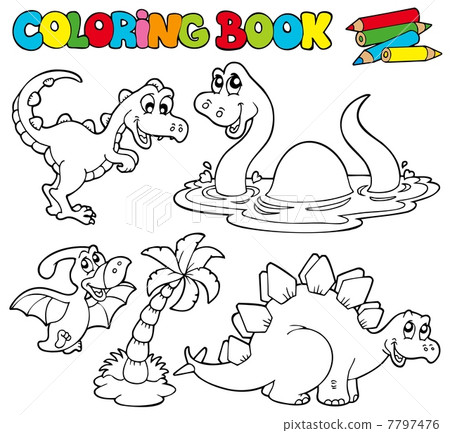 Coloring book with dinosaurs 1 7797476