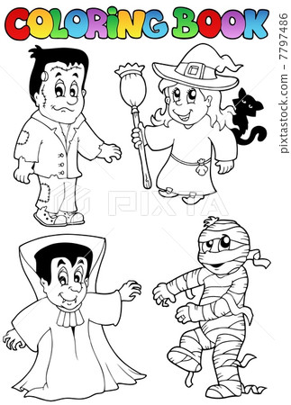 Coloring book Halloween topic 4 7797486