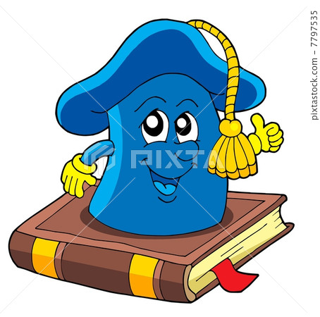 School hat on book School hat on book 7797535
